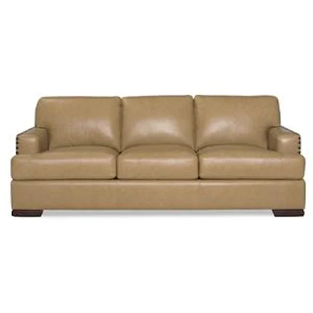 Contemporary Sofa with Nailhead-Studded Track Arms